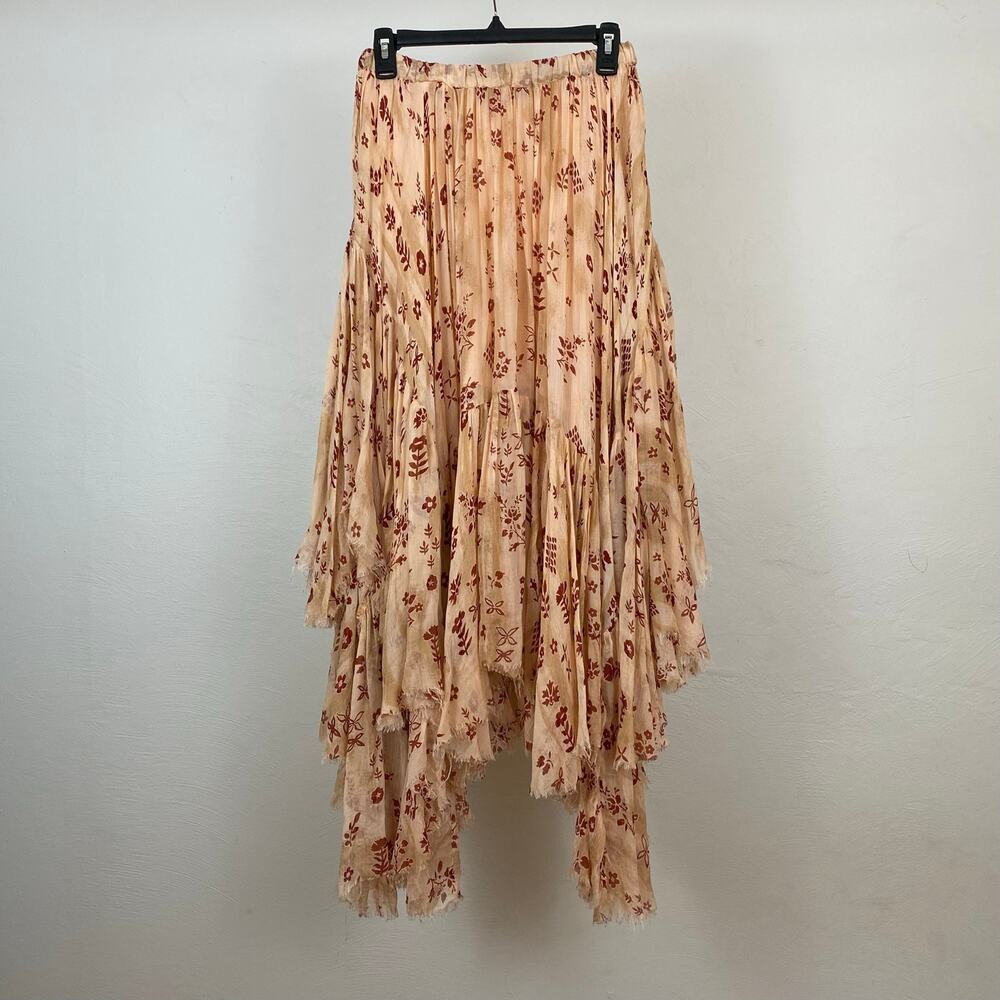 FP One - Free People Clover Printed Skirt - Neutral Combo - Ditsy Dye - Medium